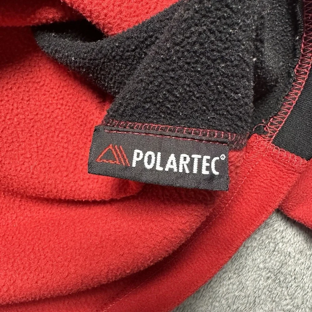 The North Face Alpine Jacket Men M Fit L Back Red Fleece 1/4 Zip Gorpcore